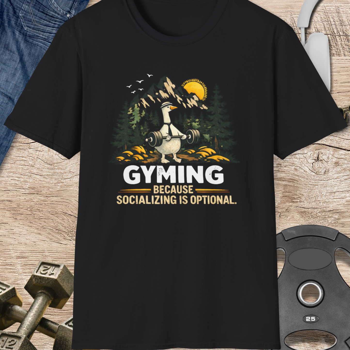 Gyming Because Socializing Is T-Shirt