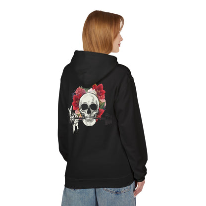 Flowered Skull Fitness Hoodie