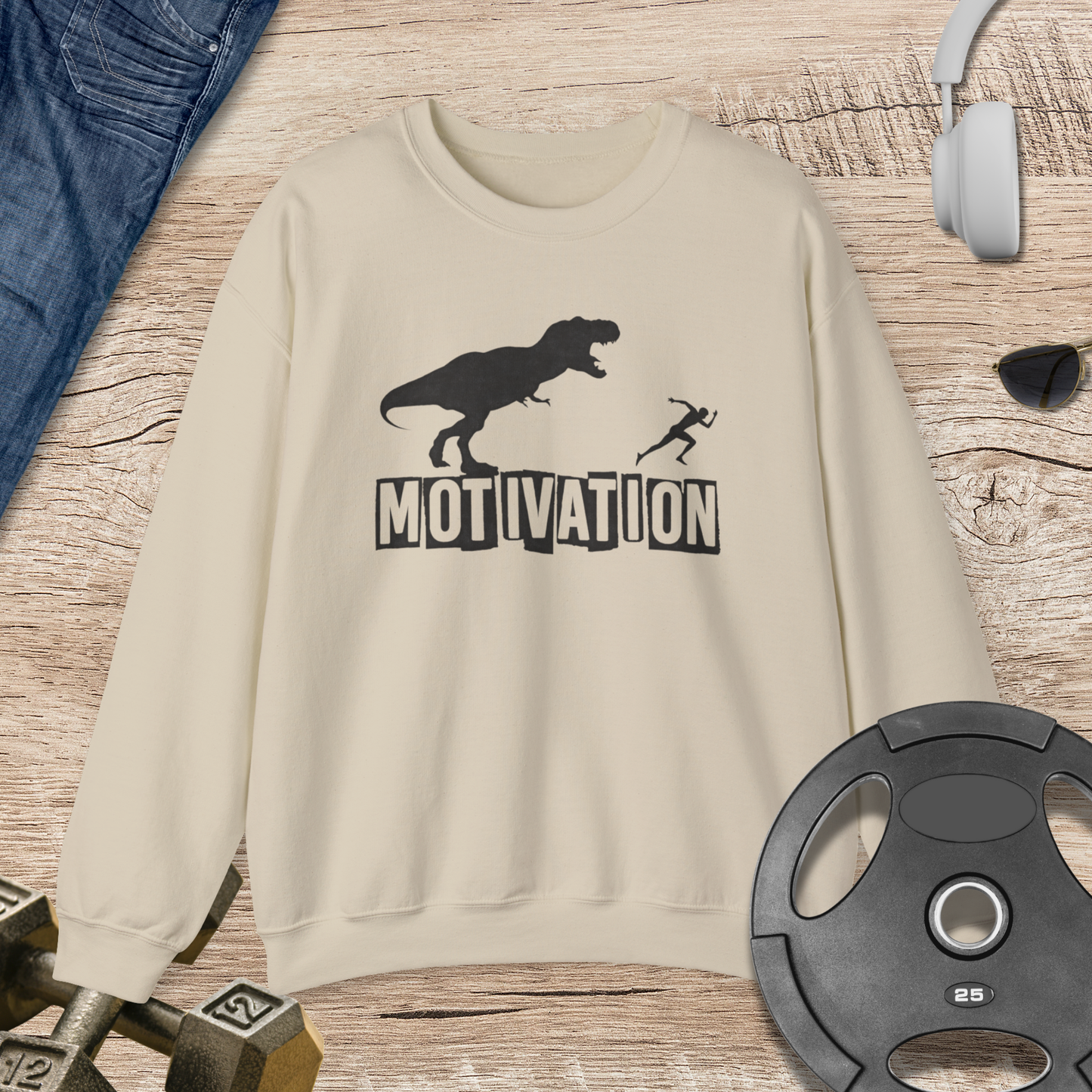Motivation Dinosaur Sweatshirt