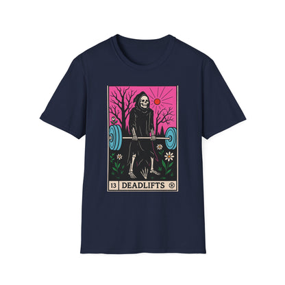 Grim Reaper Deadlifts Tarot Card Softstyle T-Shirt