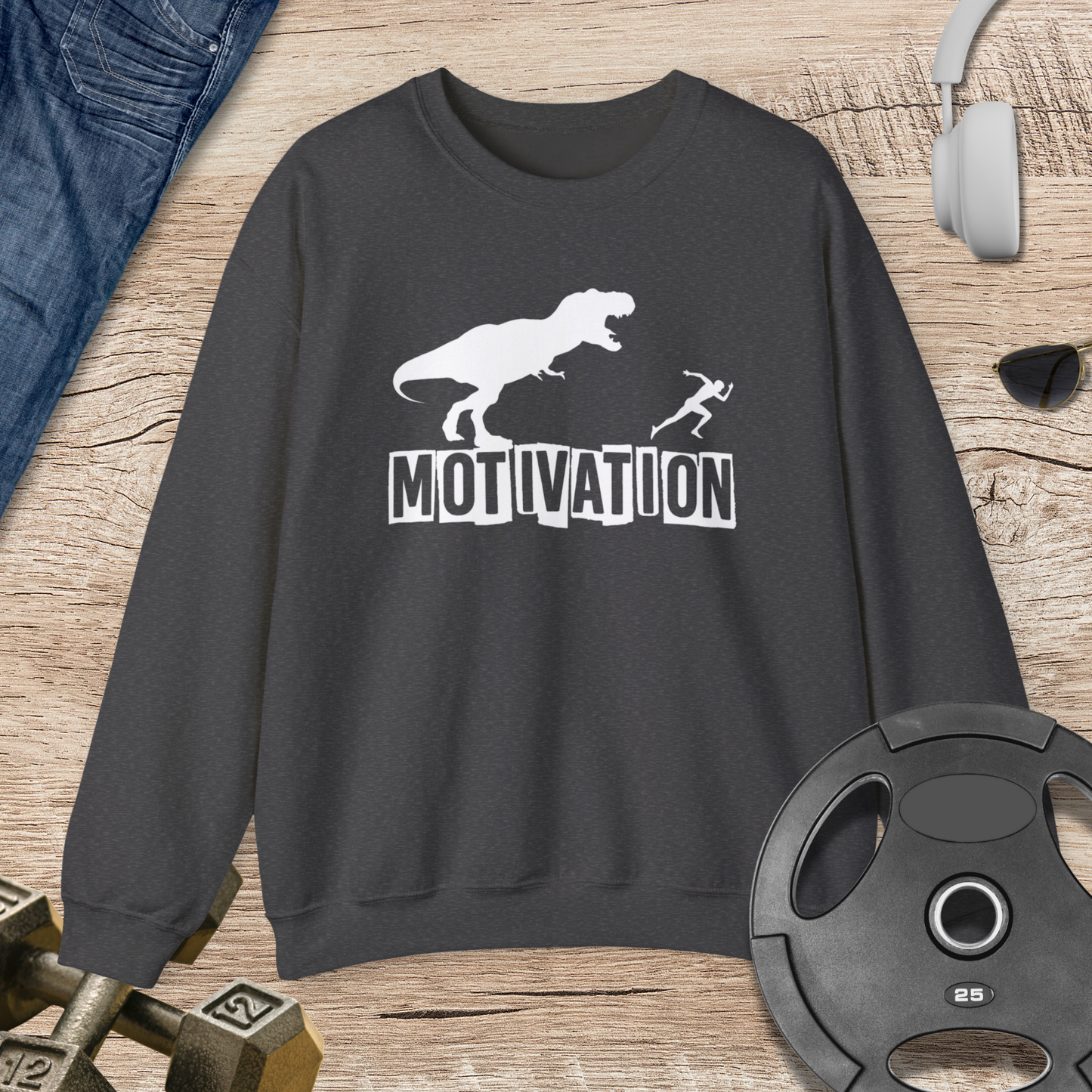 Motivation Dinosaur Sweatshirt