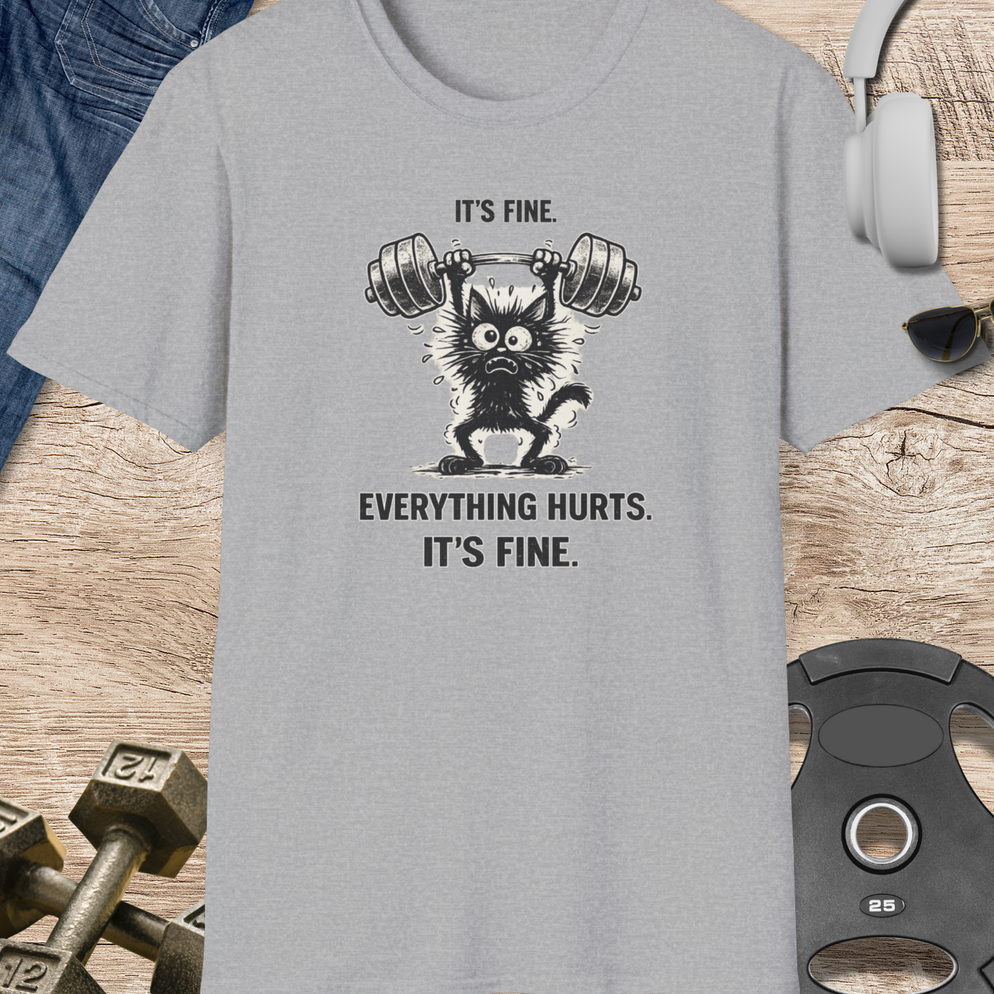 It's Fine Cat T‑Shirt