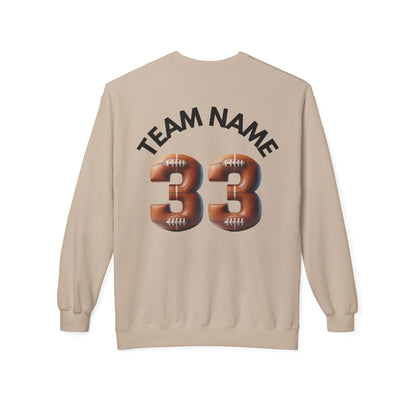 Personlized Name and Team Name on Sweatshirt Football