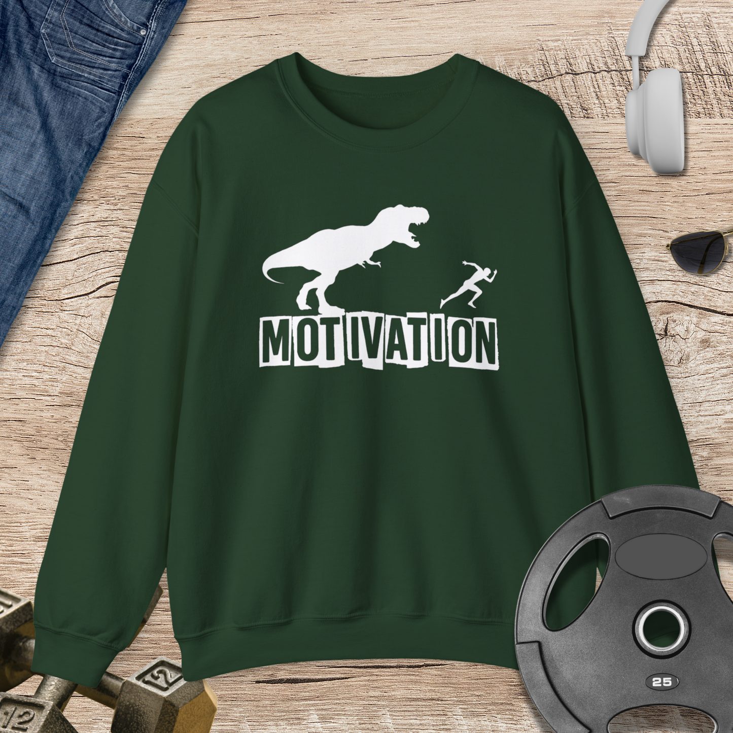 Motivation Dinosaur Sweatshirt