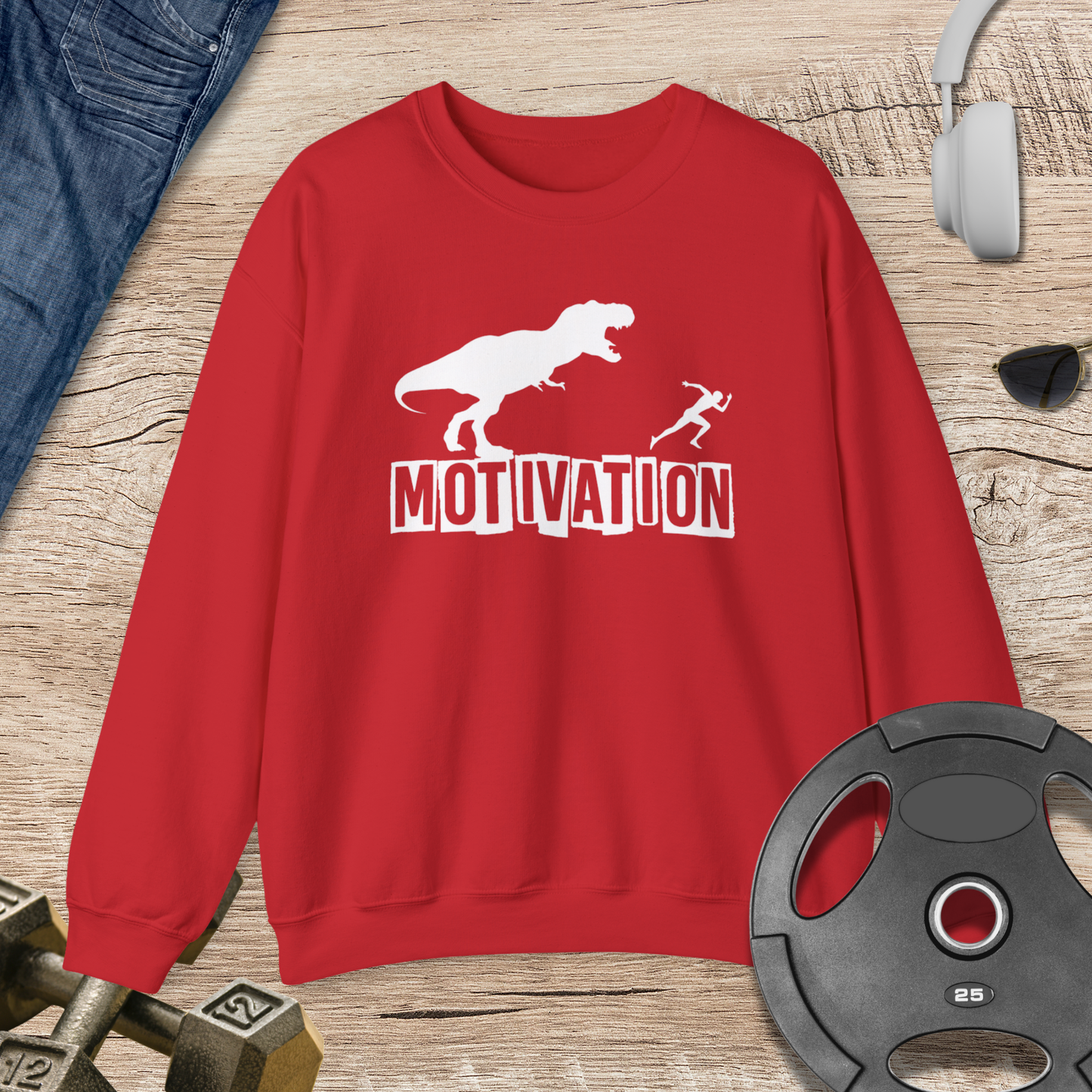 Motivation Dinosaur Sweatshirt