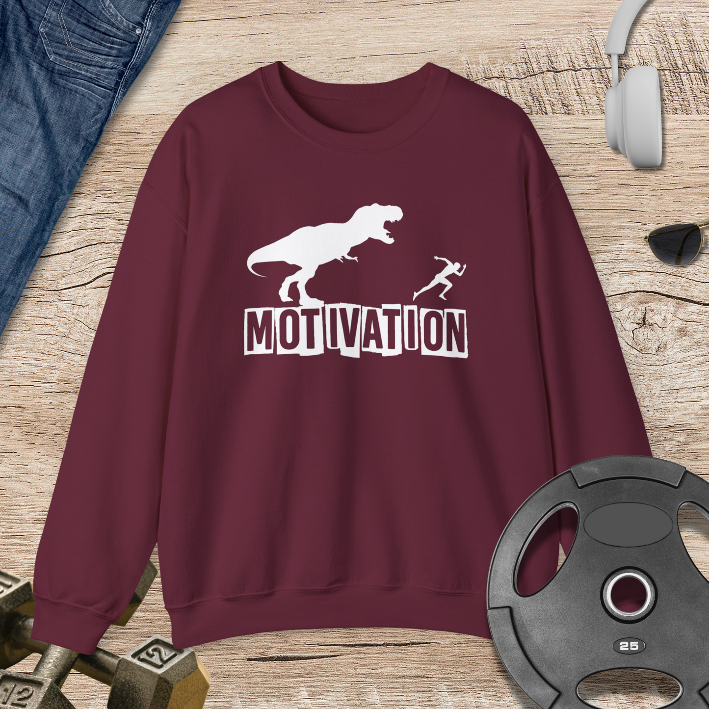 Motivation Dinosaur Sweatshirt