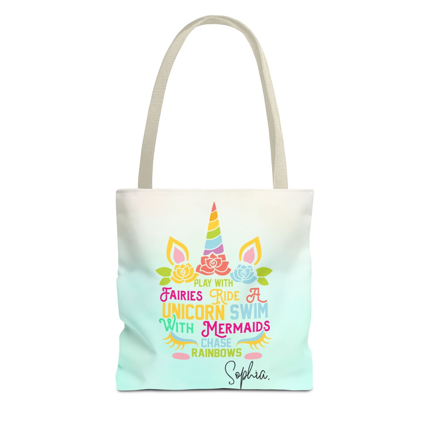 Unicorn Swimming Tote Bag