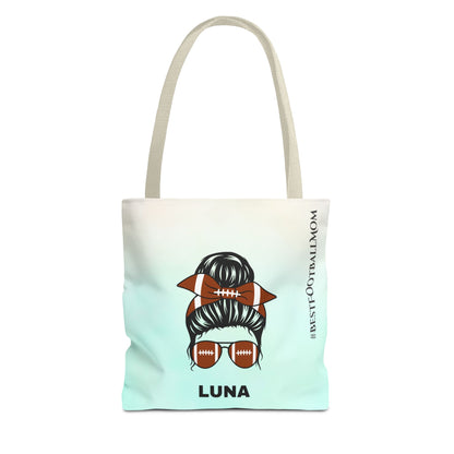 Personalized Funny Best Football Mom Tote Bag