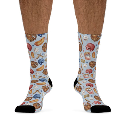 Baseball Stadium Blue Socks