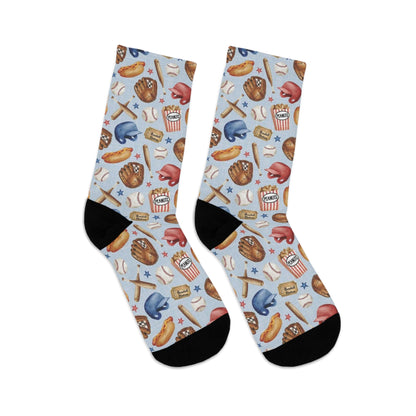 Baseball Stadium Blue Socks