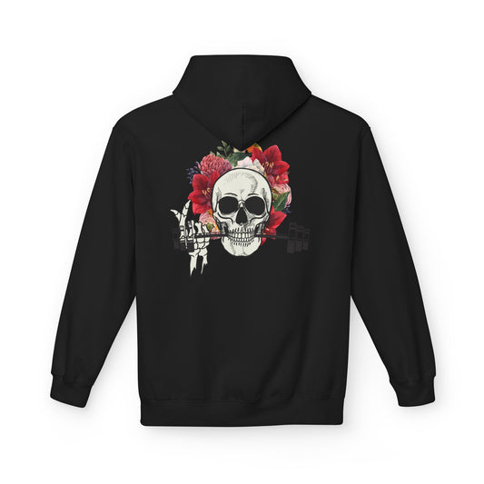 Flowered Skull Fitness Hoodie