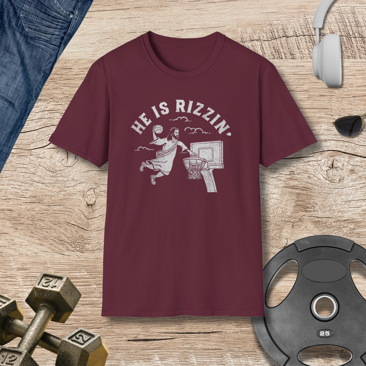 He Is Rizzin' Basketball T-Shirt