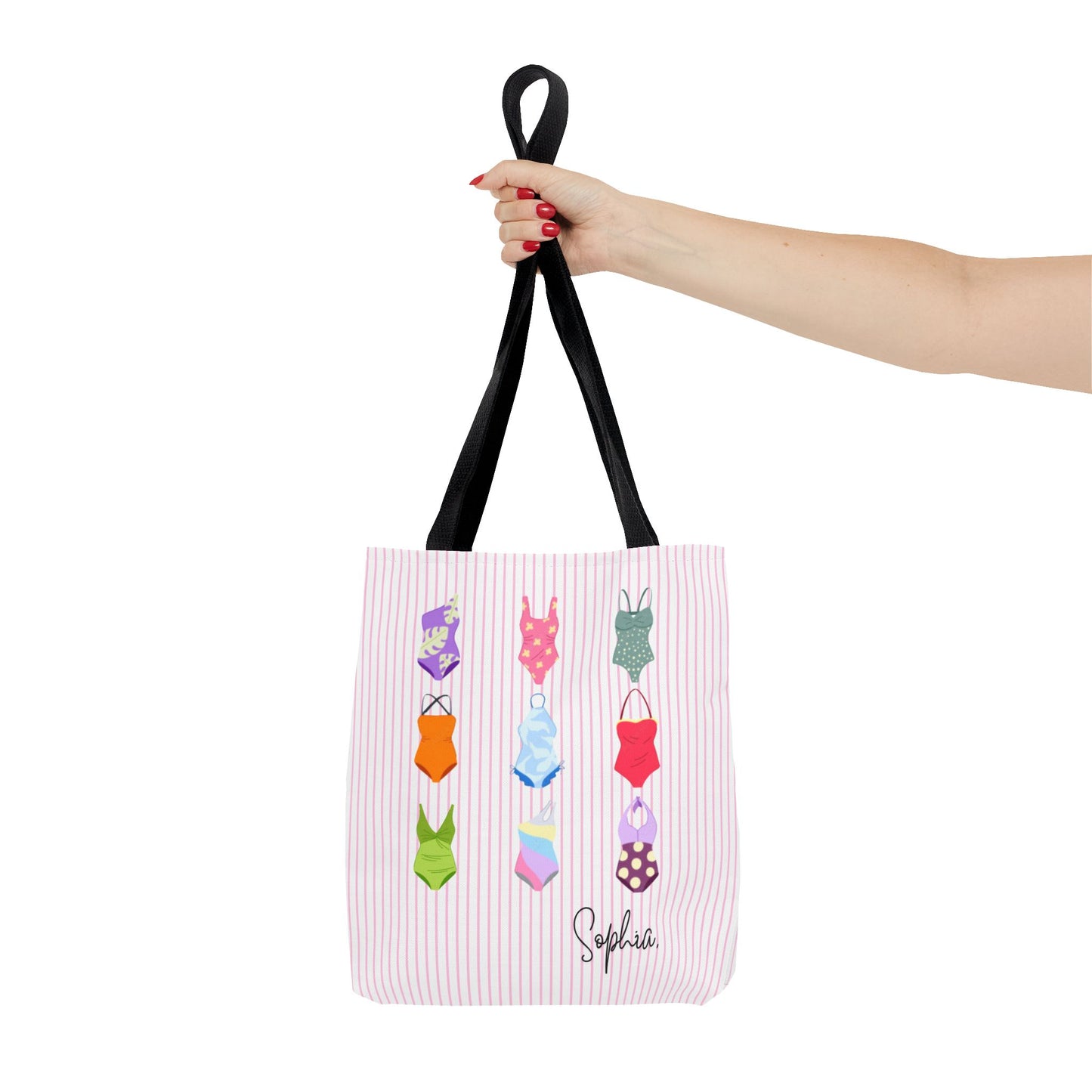 Personalised Name Retro Swimming Swimsuits Tote Bag