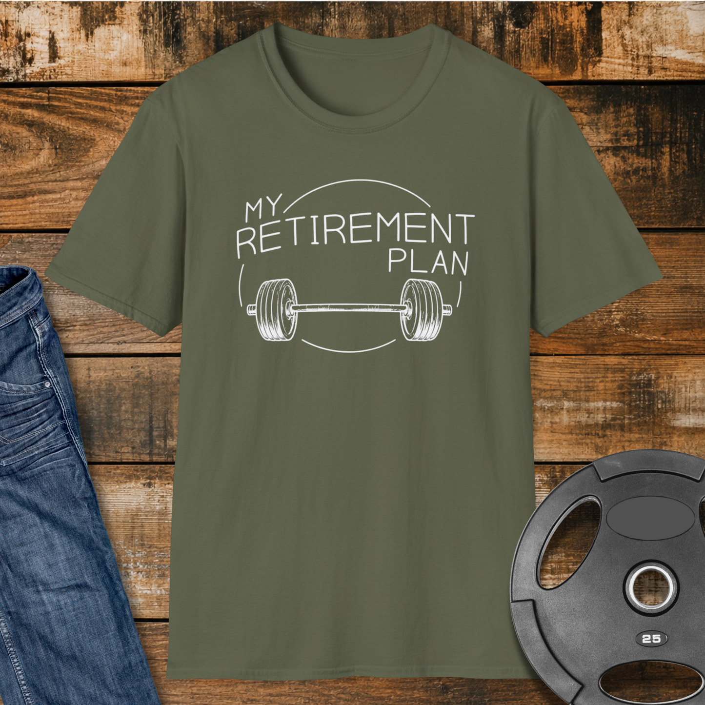 Retirement Plan Weightlifting T-Shirt