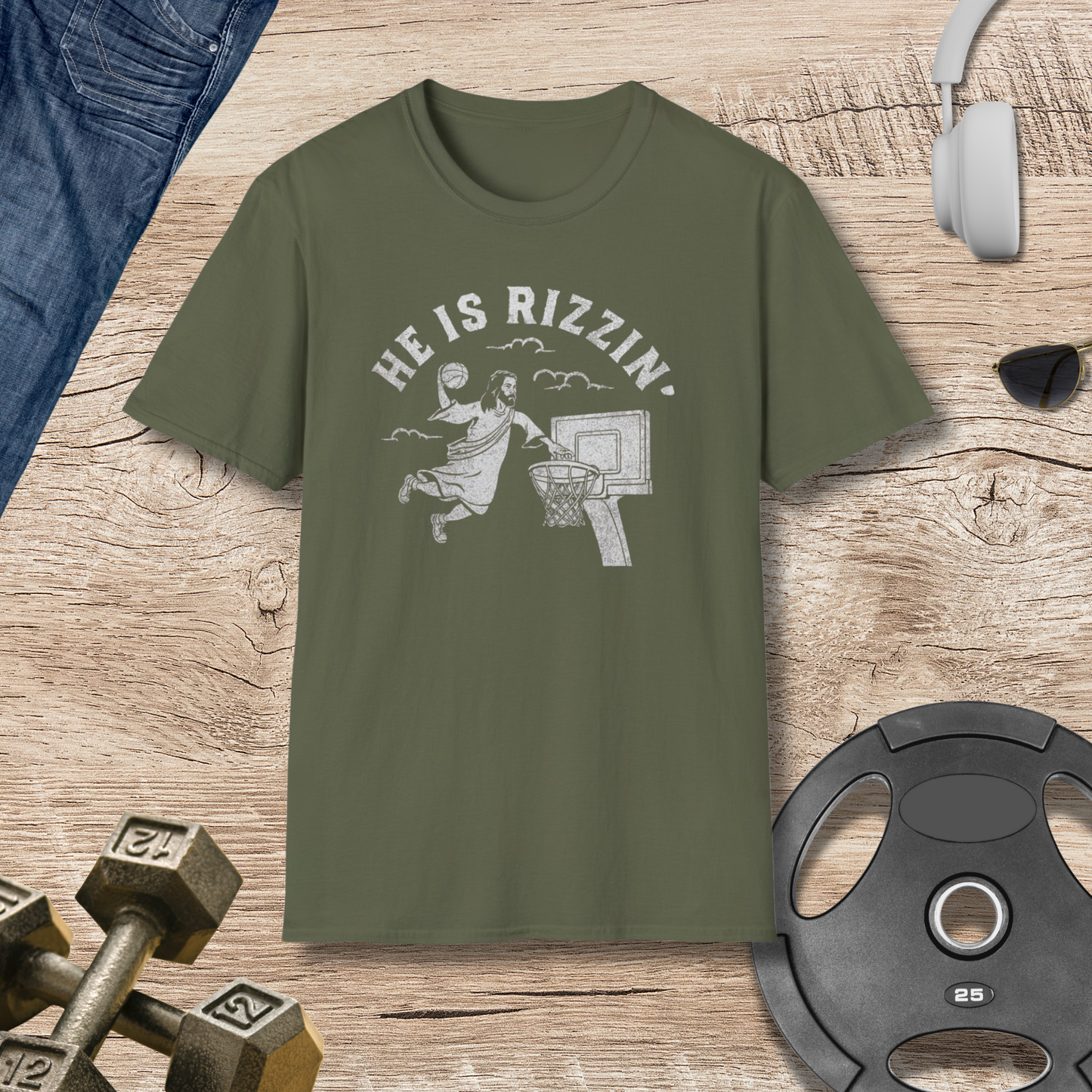 He Is Rizzin' Basketball T-Shirt