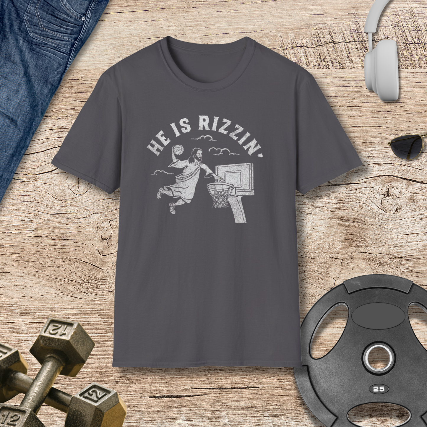 He Is Rizzin' Basketball T-Shirt