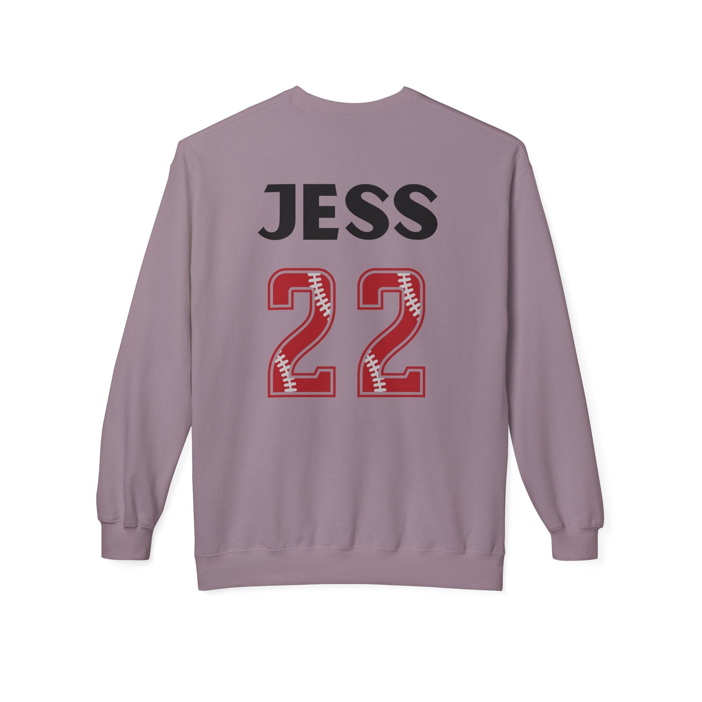 Personlised Name and Number Baseball Ribbon Sweatshirt