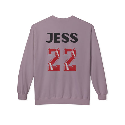 Personlised Name and Number Baseball Ribbon Sweatshirt