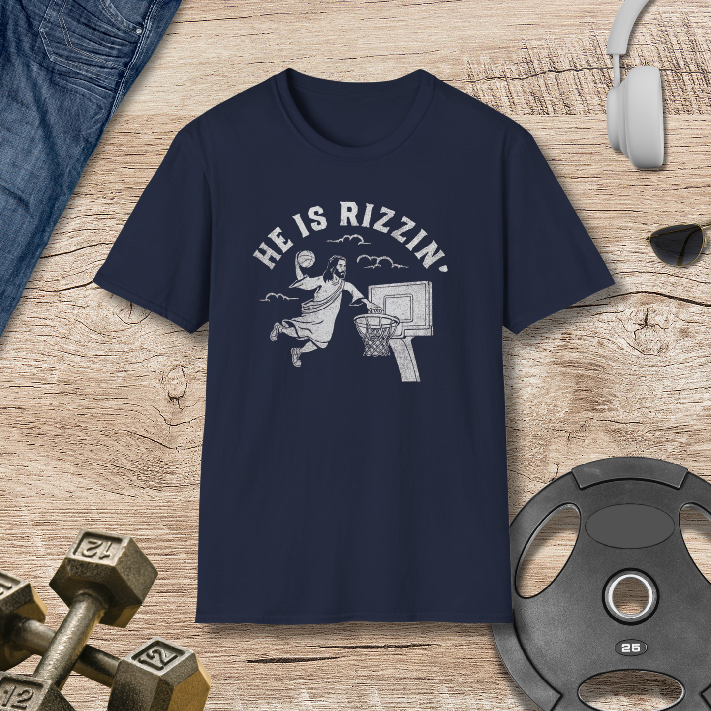 He Is Rizzin' Basketball T-Shirt