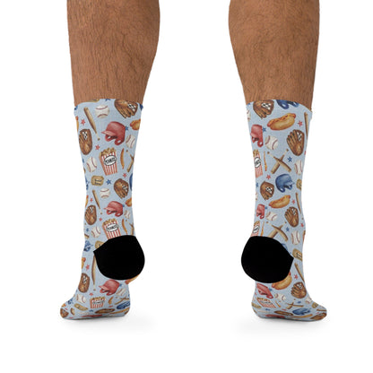 Baseball Stadium Blue Socks
