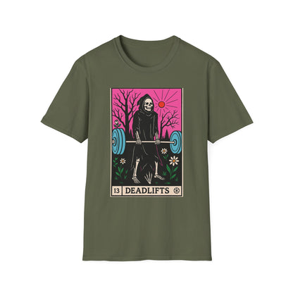 Grim Reaper Deadlifts Tarot Card Softstyle T-Shirt