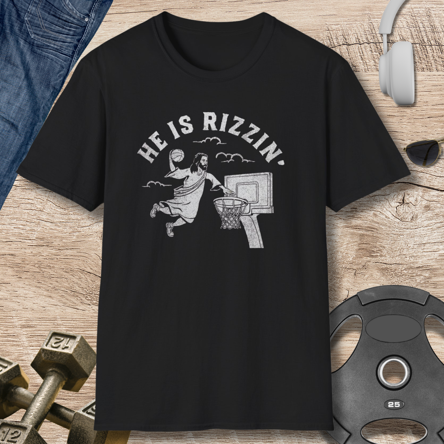 He Is Rizzin' Basketball T-Shirt