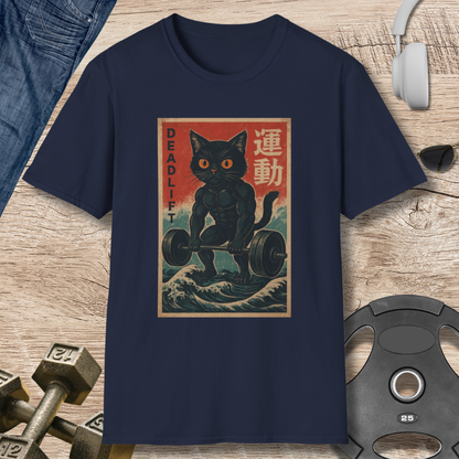 Retro Deadlift Cat T-Shirt