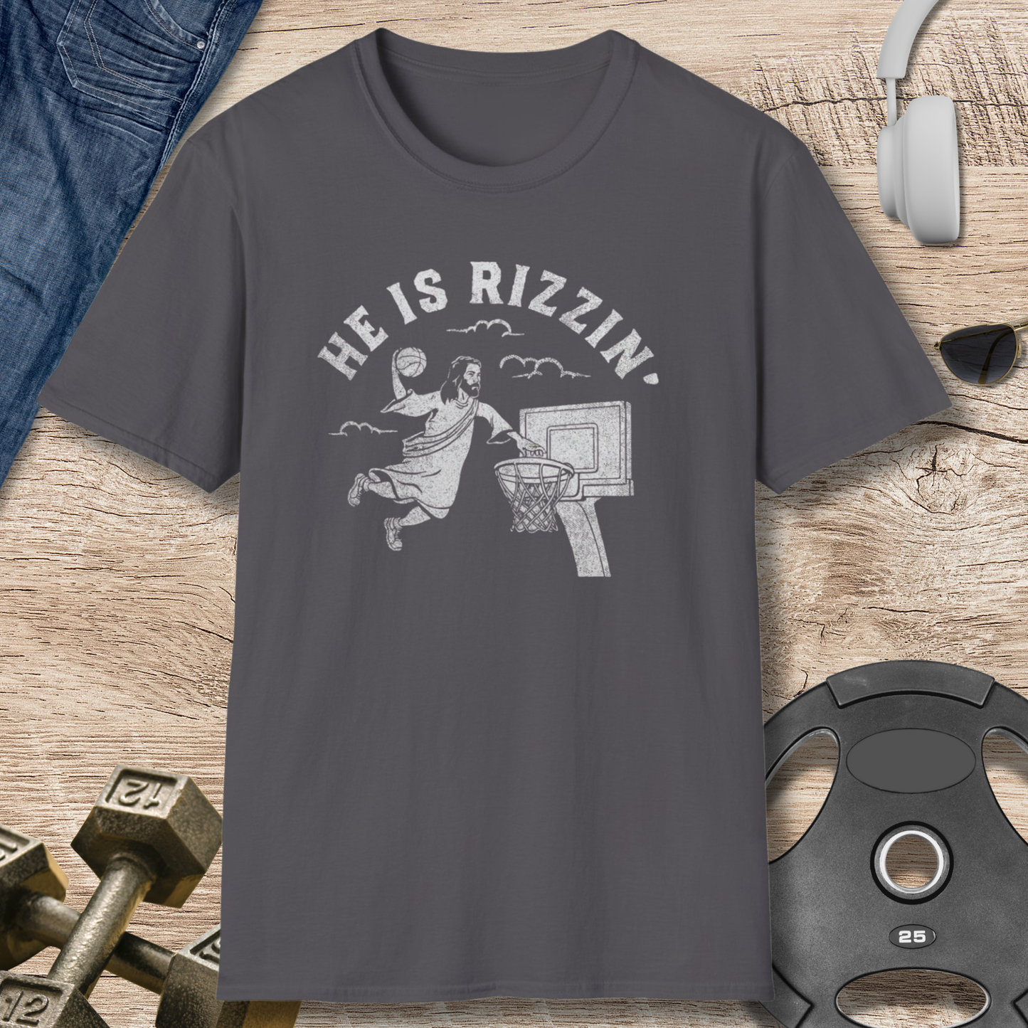 He Is Rizzin' Basketball T-Shirt