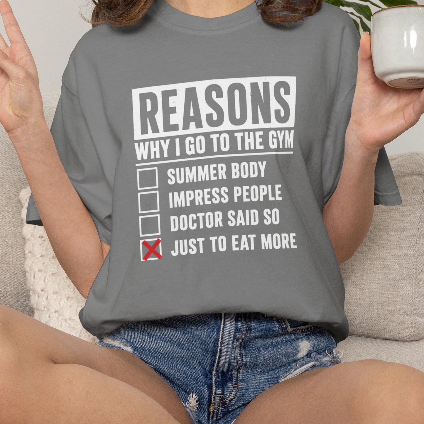 Reasons I Go to the Gym Vintage Wash T-Shirt