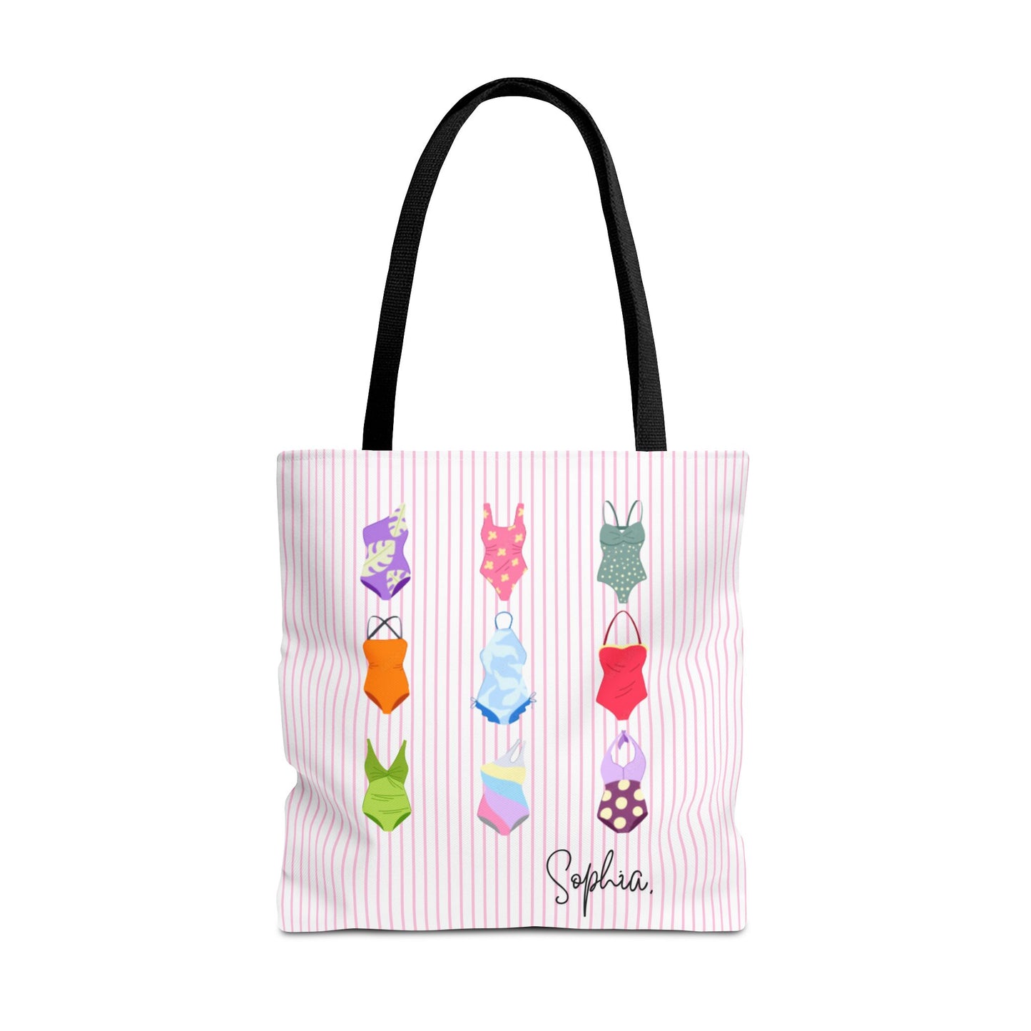 Personalised Name Retro Swimming Swimsuits Tote Bag