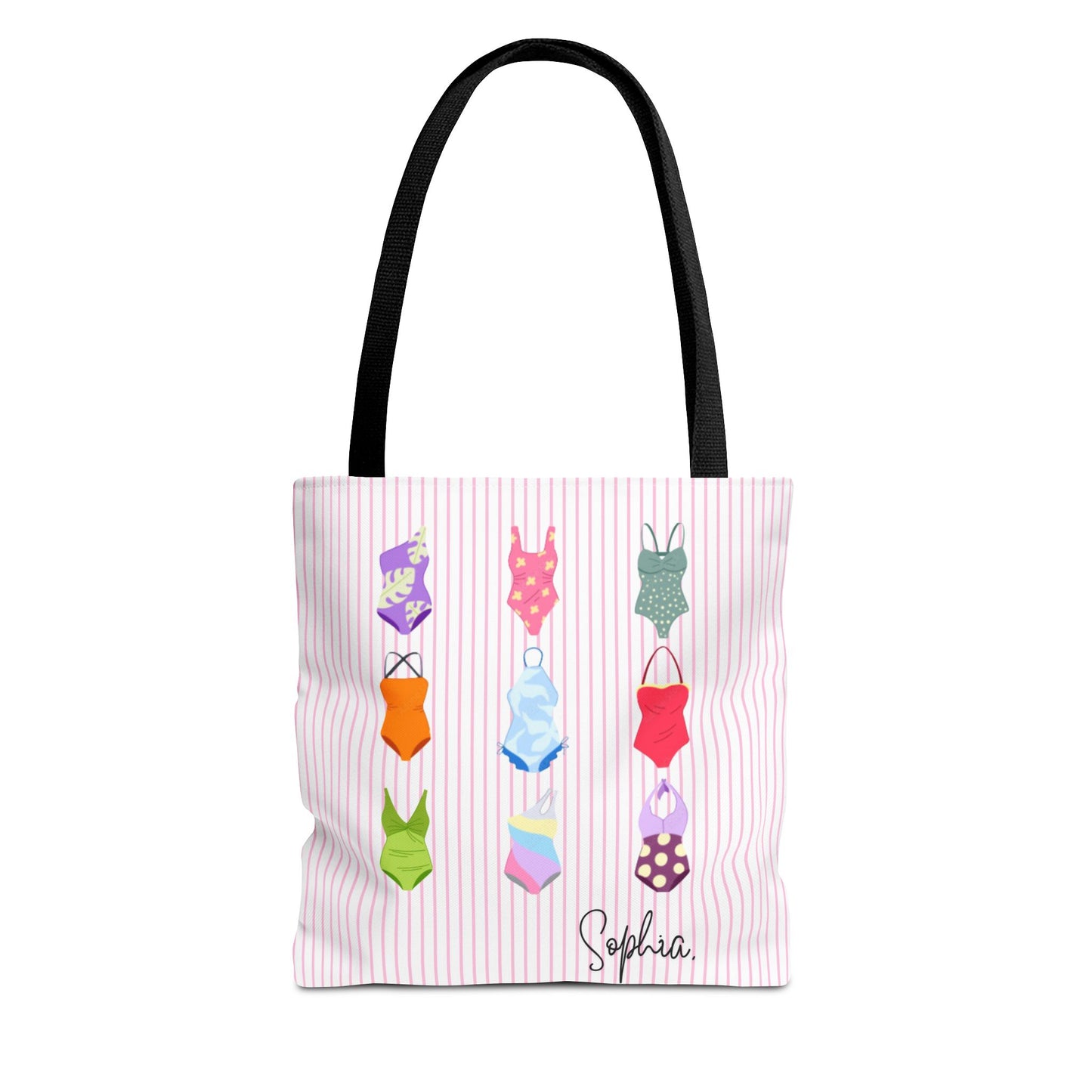 Personalised Name Retro Swimming Swimsuits Tote Bag