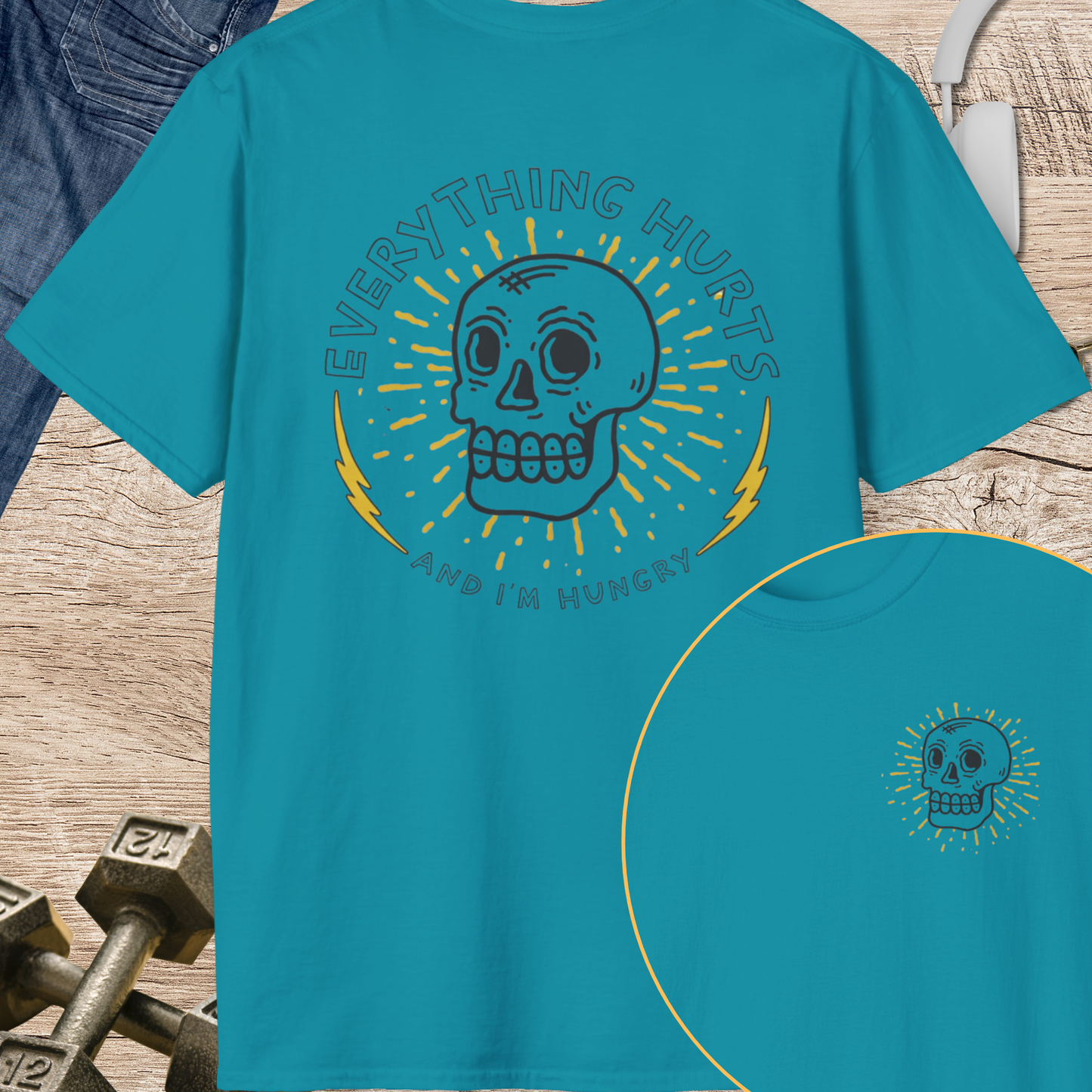 Everything Hurts Skull T-Shirt