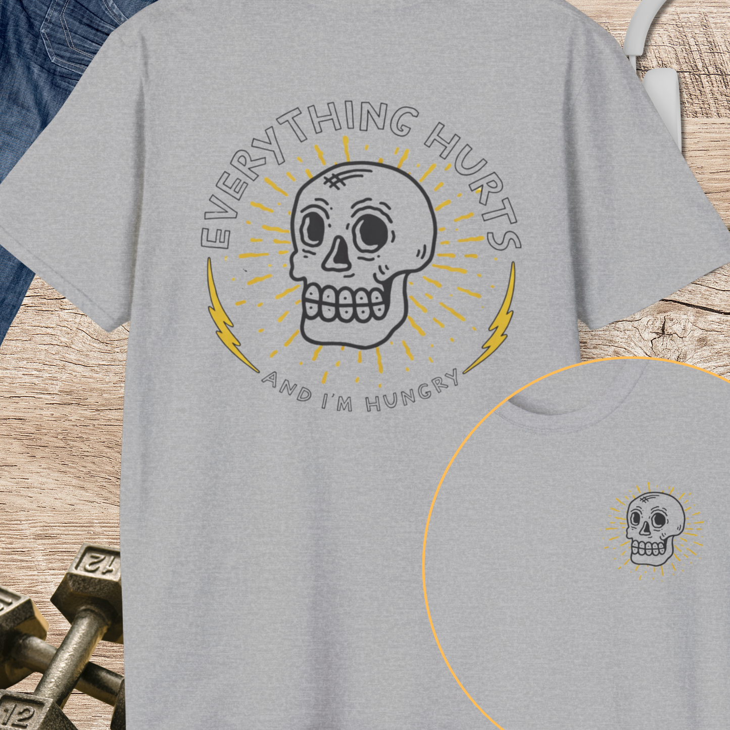 Everything Hurts Skull T-Shirt