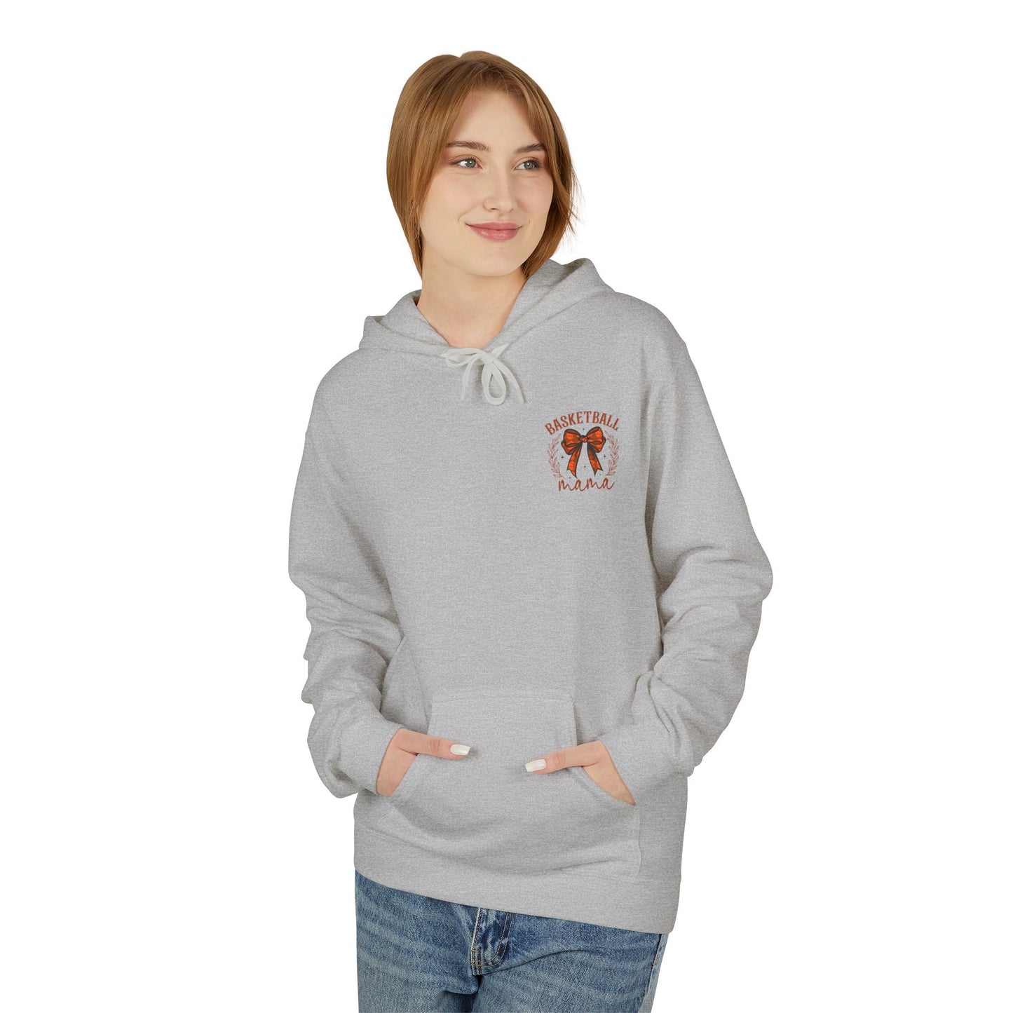 Personlised Name & Number Basketball mama Ribbon Hoodie
