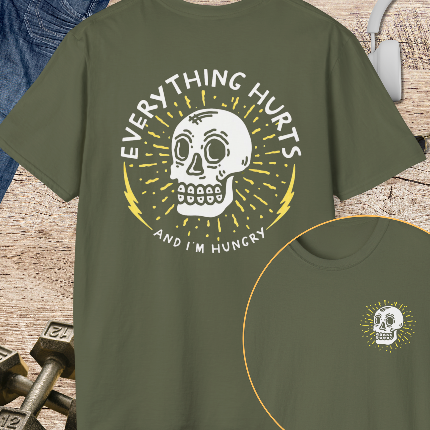 Everything Hurts Skull T-Shirt