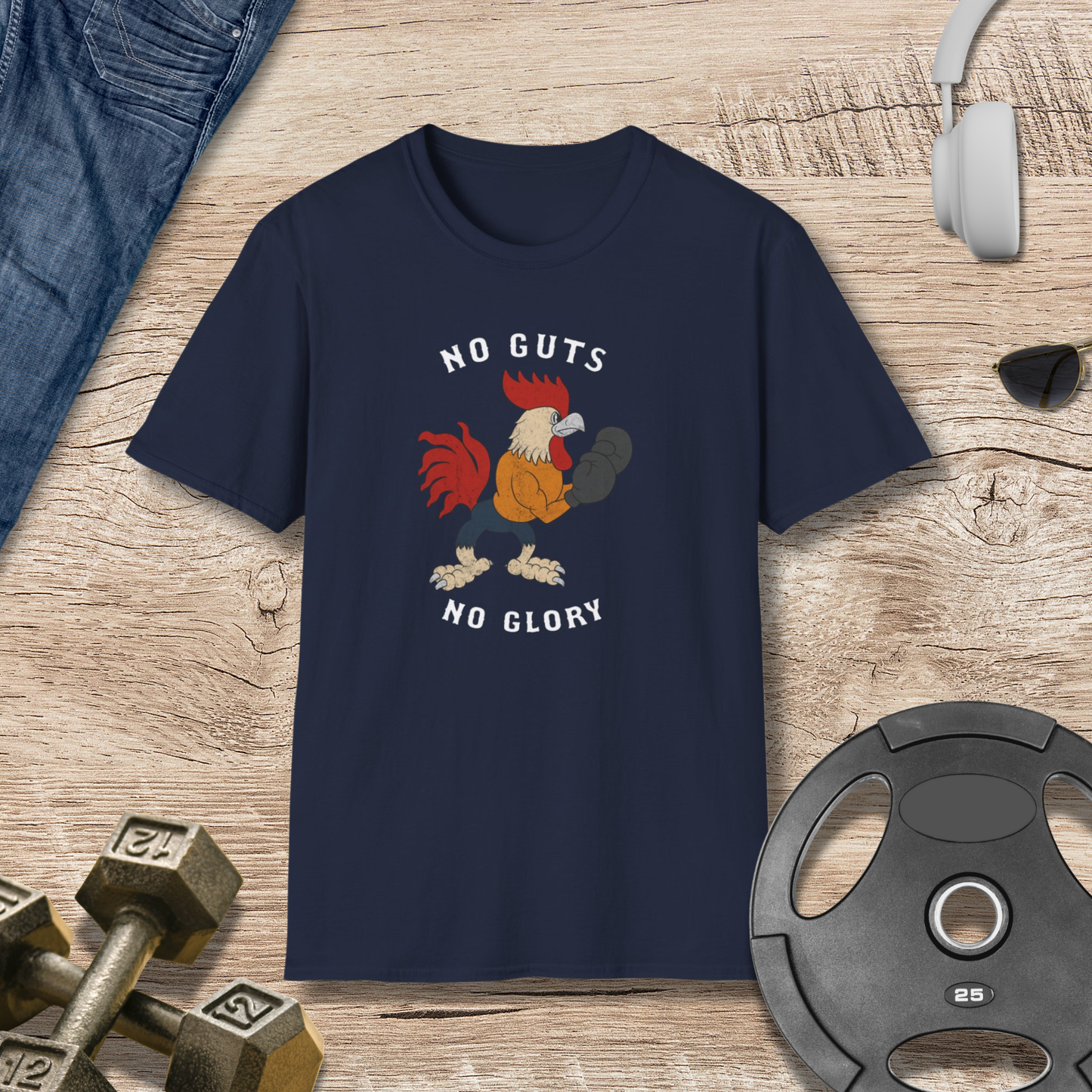 No Guts No Glory Rooster T-Shirt