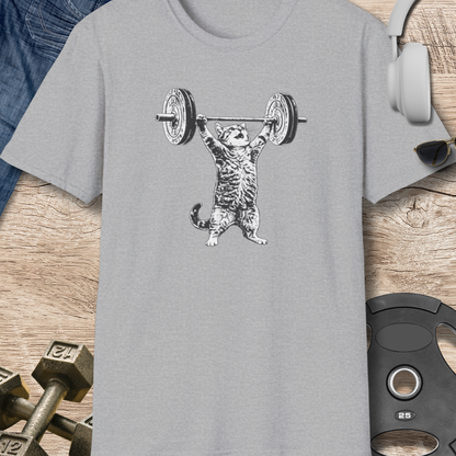 Cat Weightlifter T-Shirt