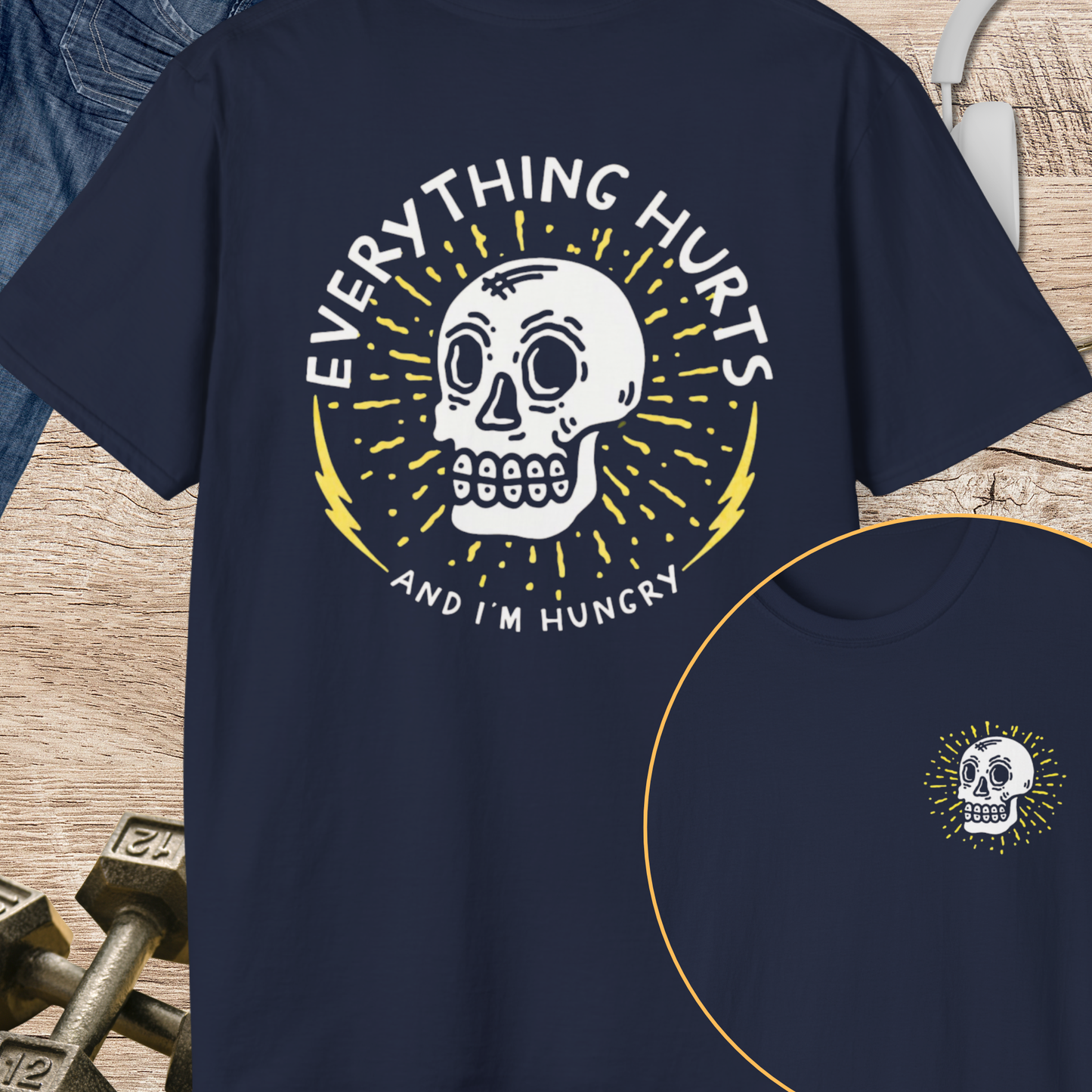 Everything Hurts Skull T-Shirt