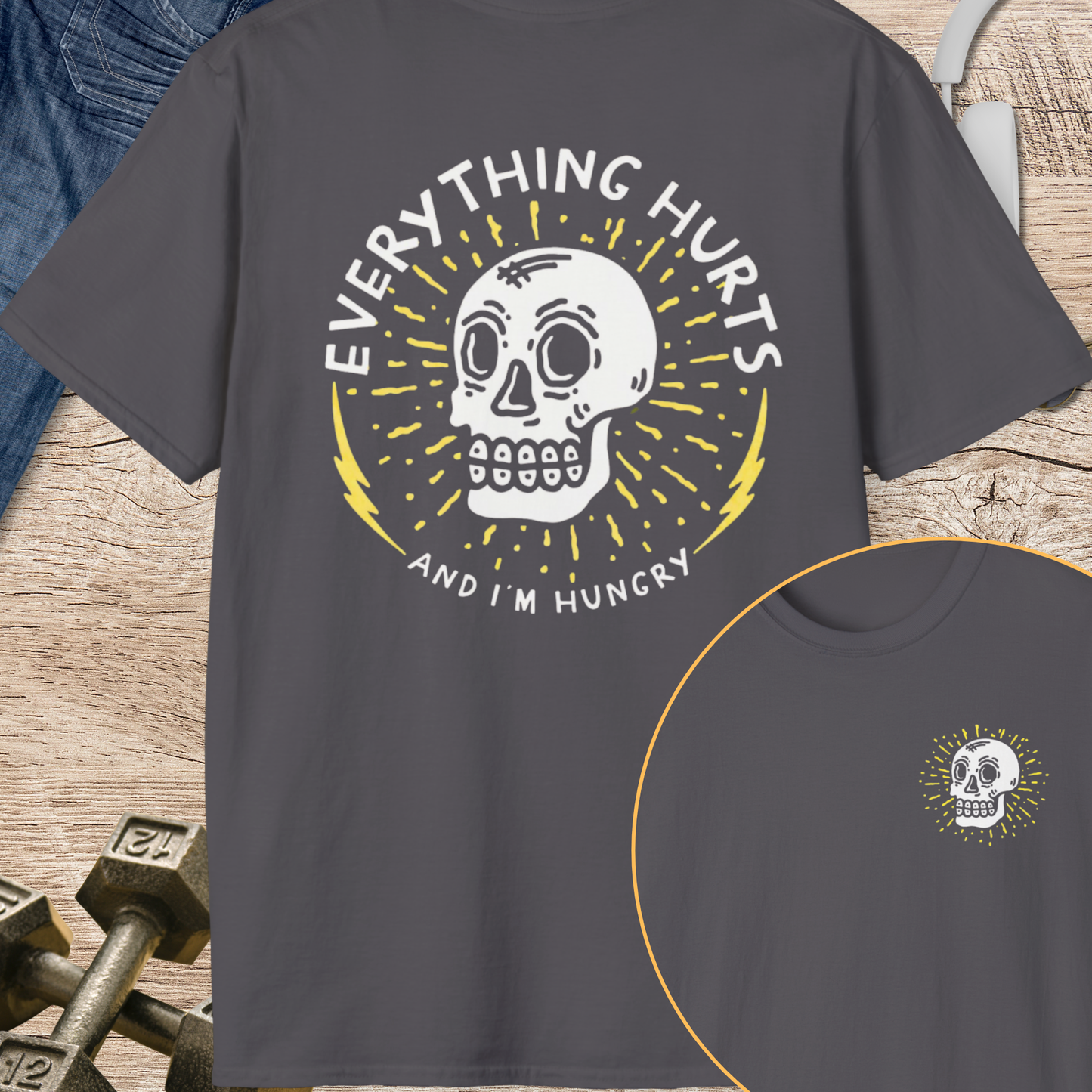 Everything Hurts Skull T-Shirt