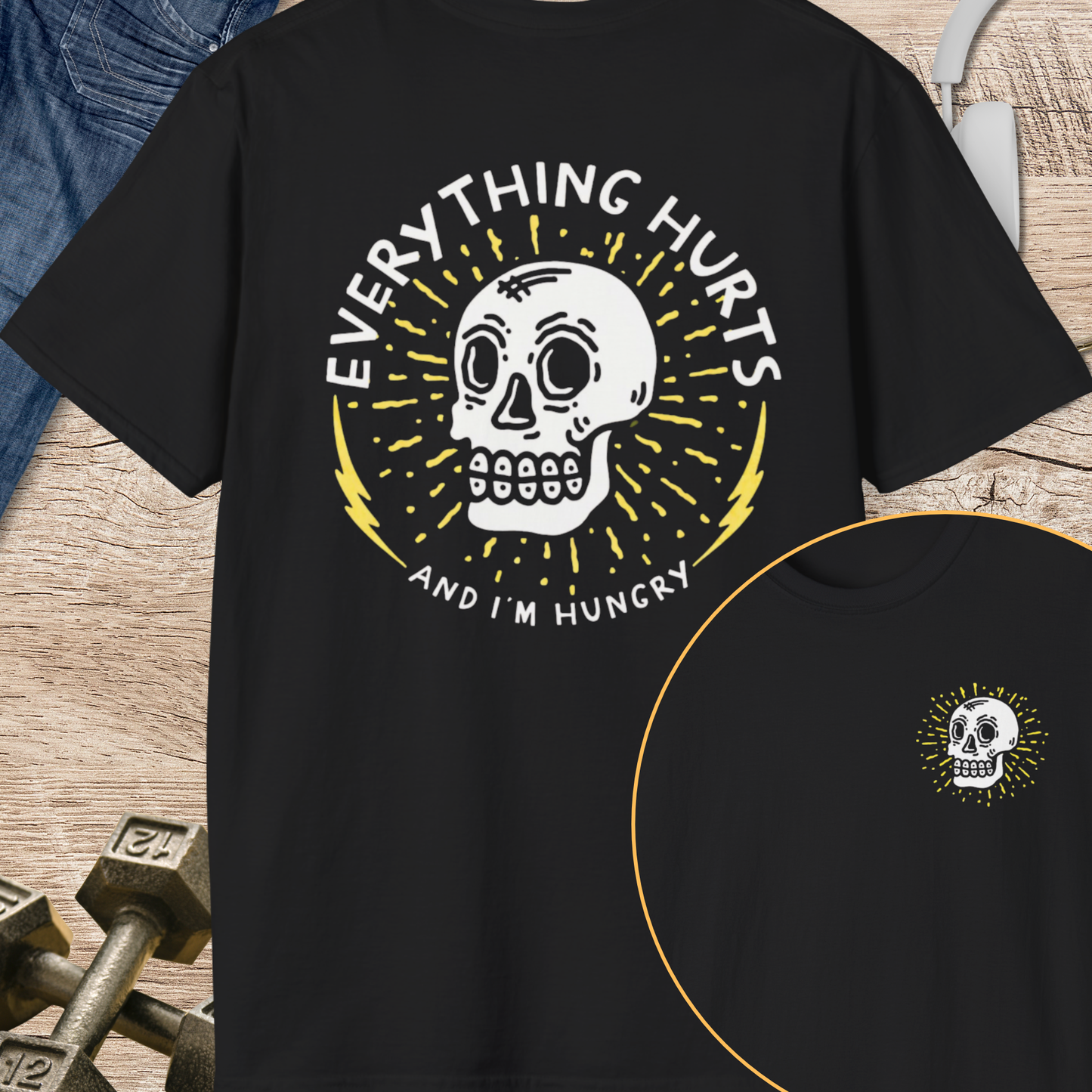 Everything Hurts Skull T-Shirt
