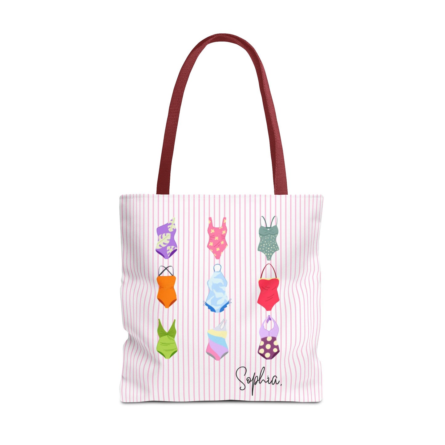 Personalised Name Retro Swimming Swimsuits Tote Bag