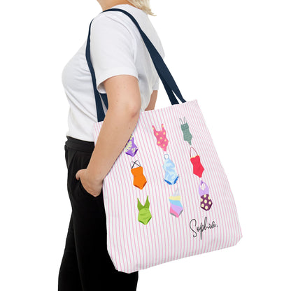 Personalised Name Retro Swimming Swimsuits Tote Bag