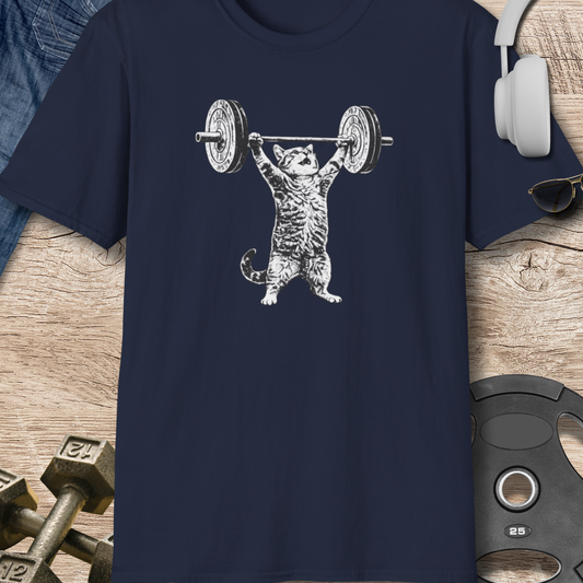 Cat Weightlifter T-Shirt