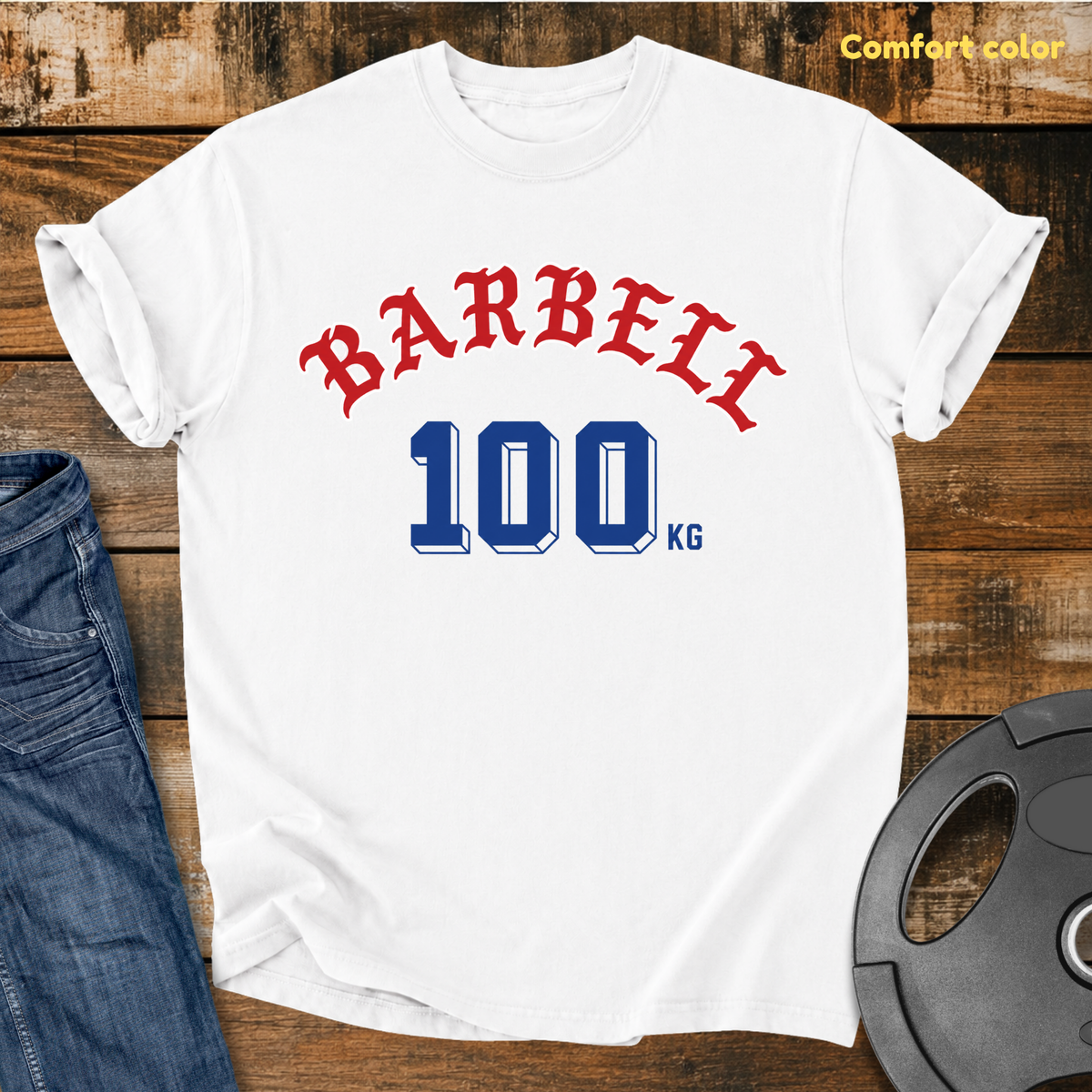 Barbell 100 kg Vintage Wash T-Shirt