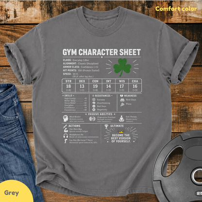 Gym Character Sheet Vintage Wash T-Shirt