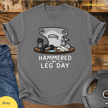Hammered by Leg Day Vintage Wash T‑Shirt