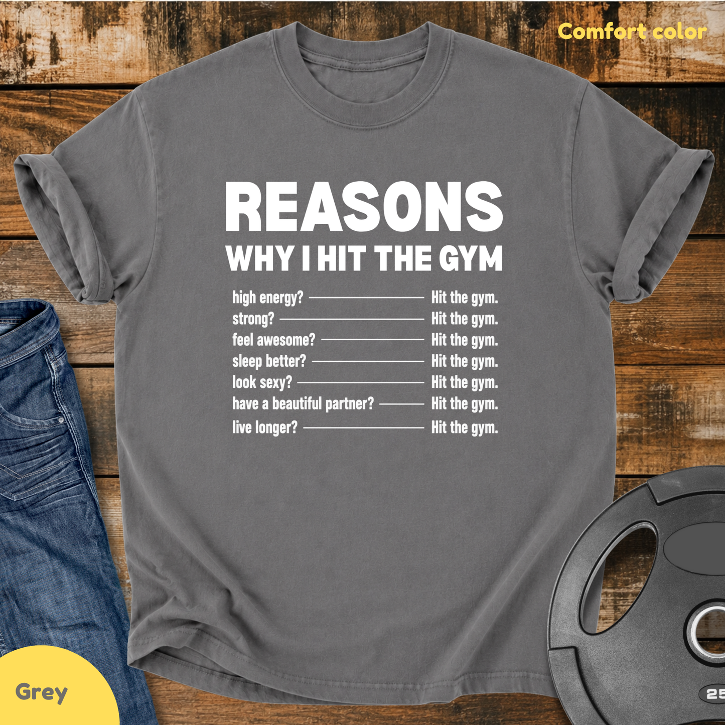 I Hit The Gym Vintage Wash T-Shirt