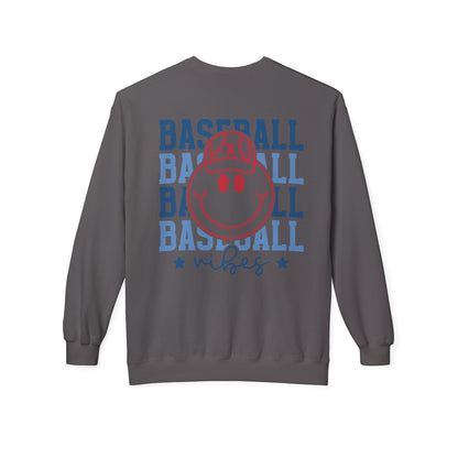 Baseball Smiley Vibes Sweatshirt