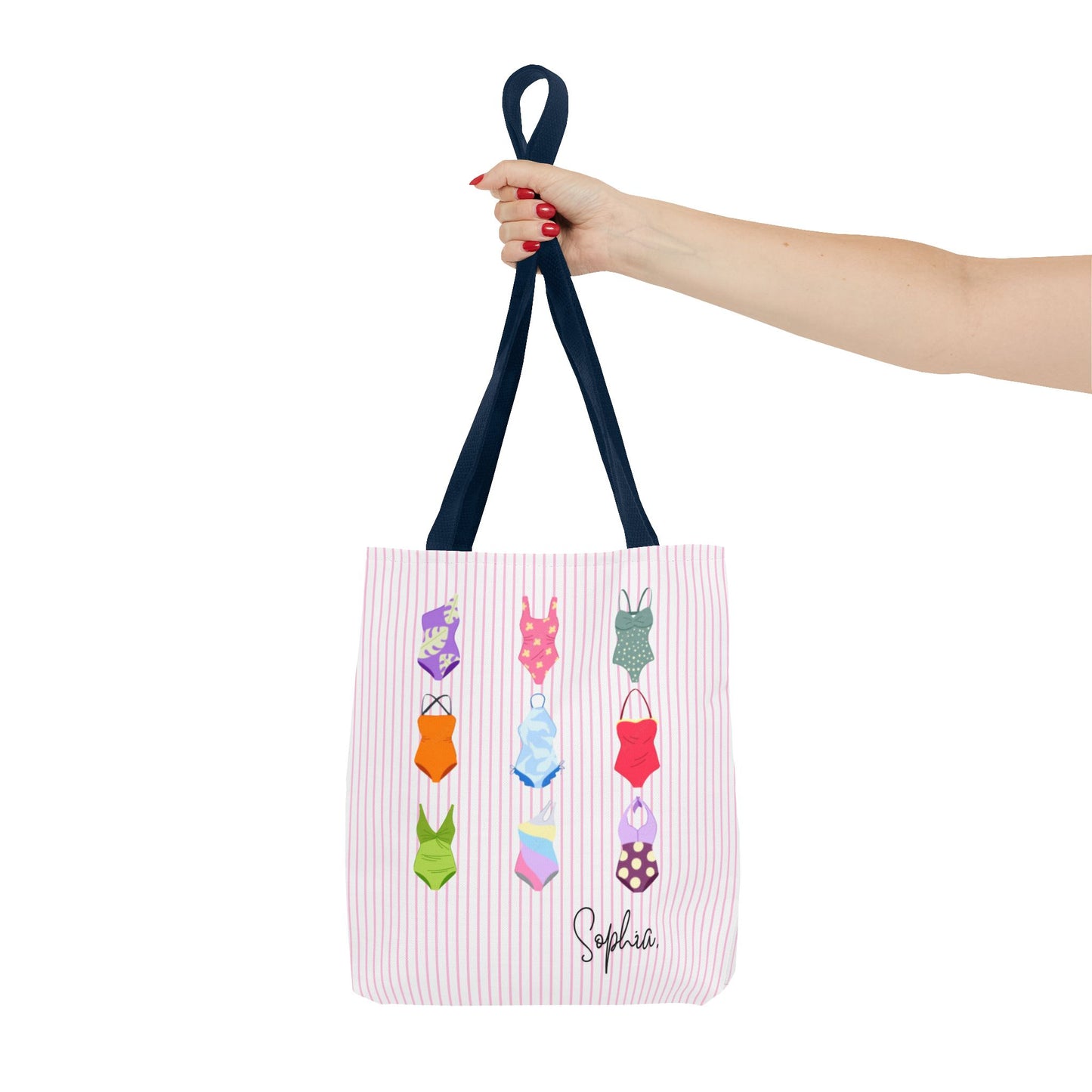Personalised Name Retro Swimming Swimsuits Tote Bag