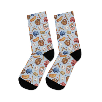 Baseball Stadium Blue Socks
